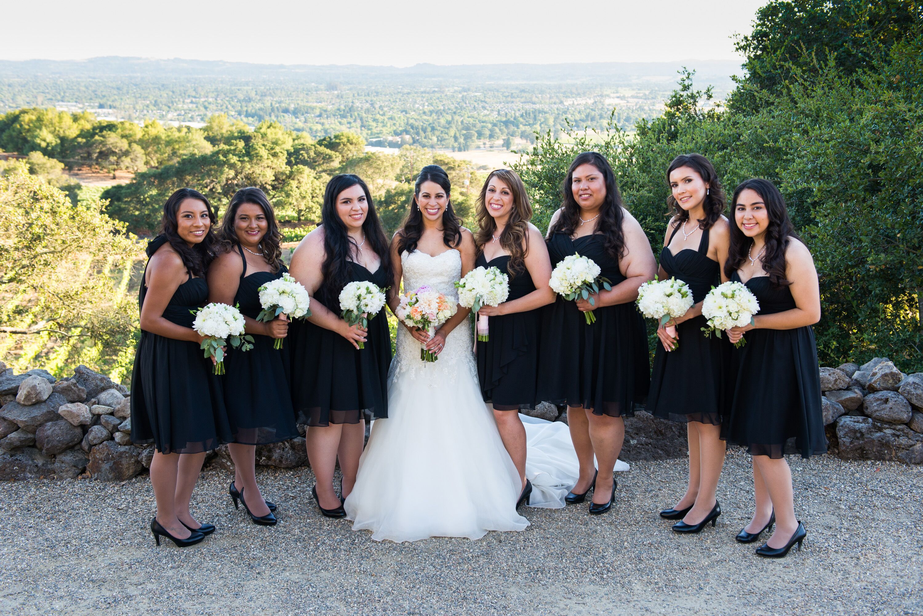 Classic Knee Length Black Bridesmaid Dresses