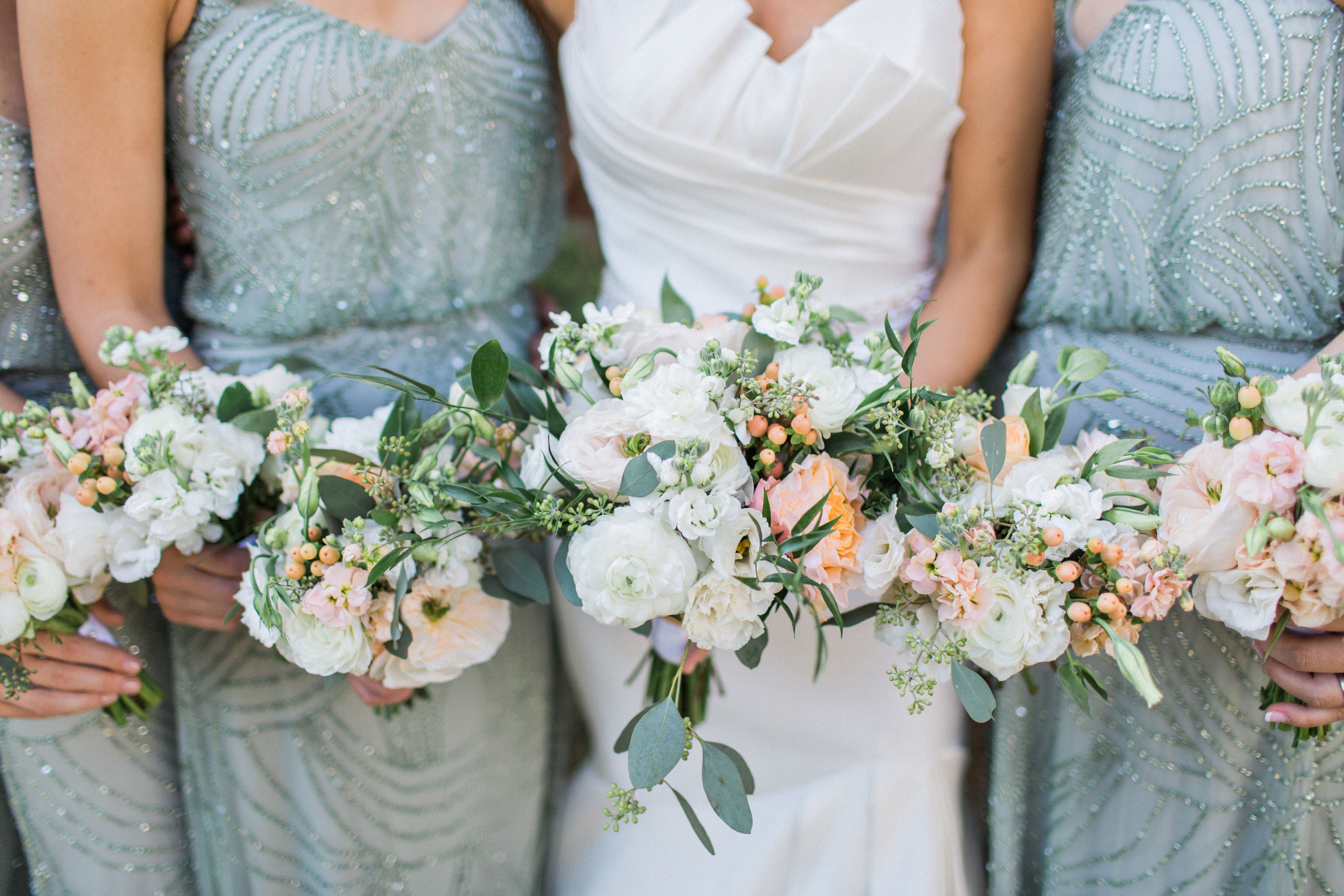 Sage Green Adrianna Papell Bridesmaid Dresses