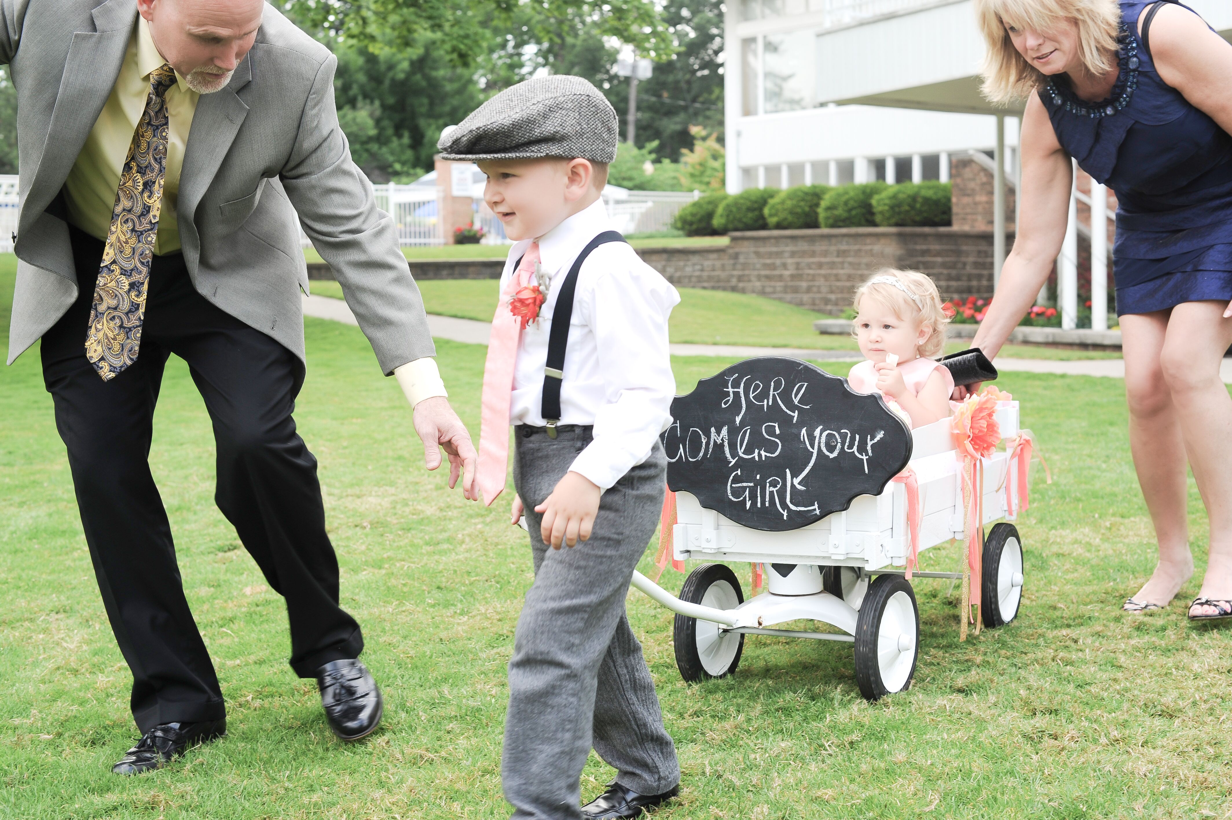 Wagon best sale flower girl