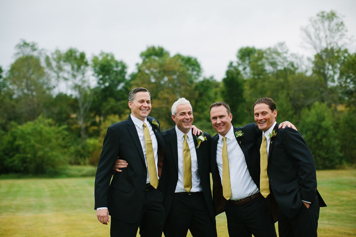 Gold groomsmen hot sale suits