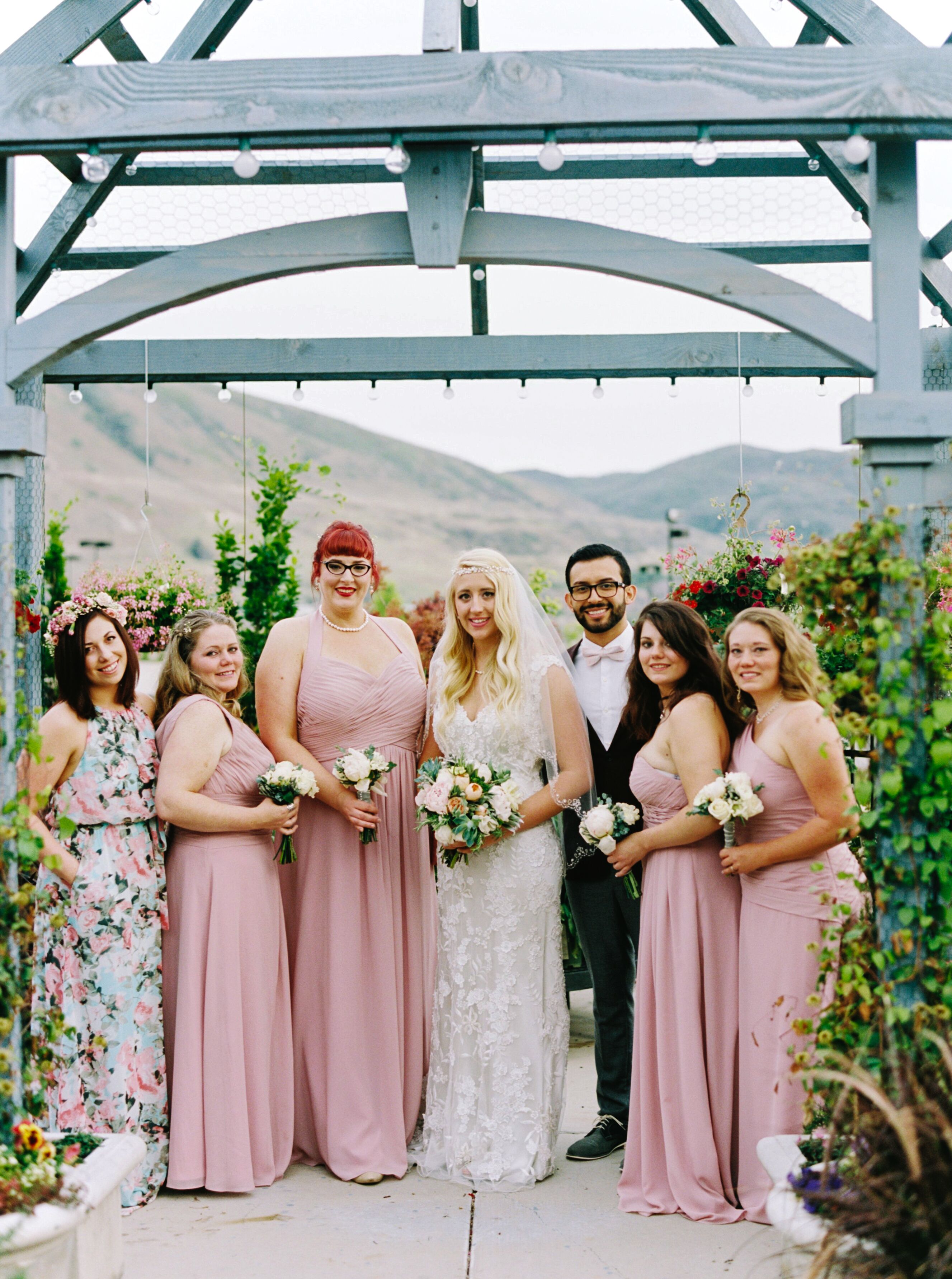 Dark blush shop pink bridesmaid dresses