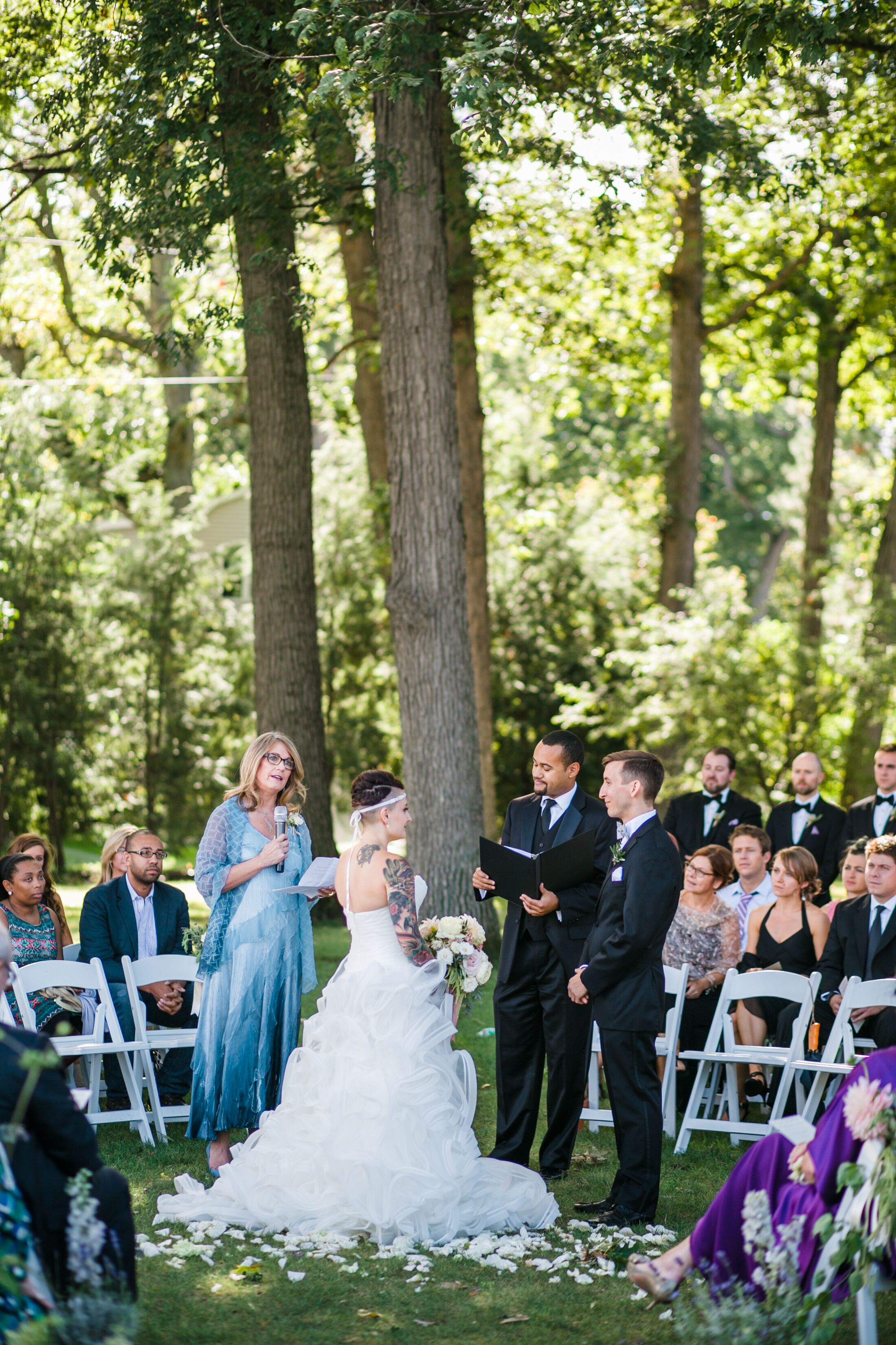 Intimate Backyard Wedding Ceremony