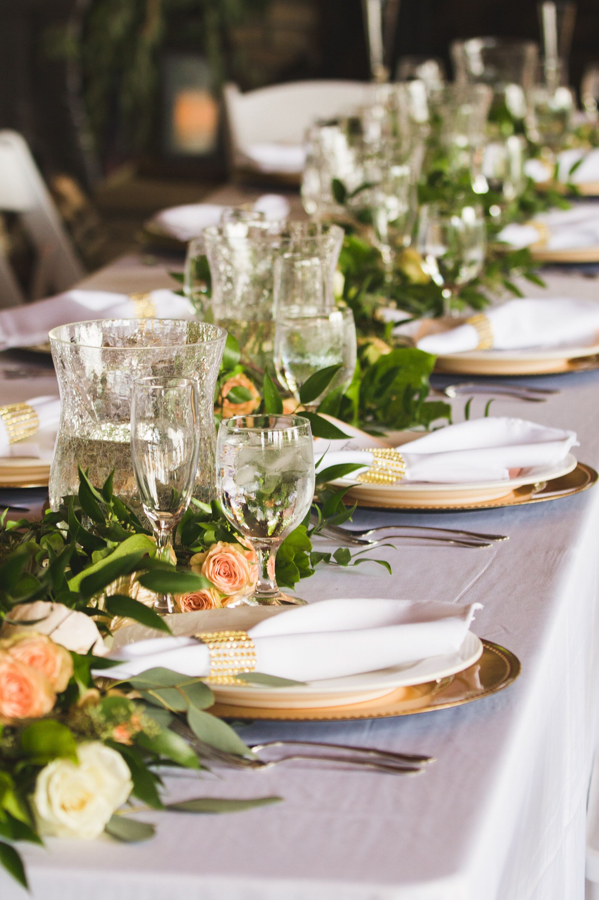 Gilded Chargers and Napkin Holders