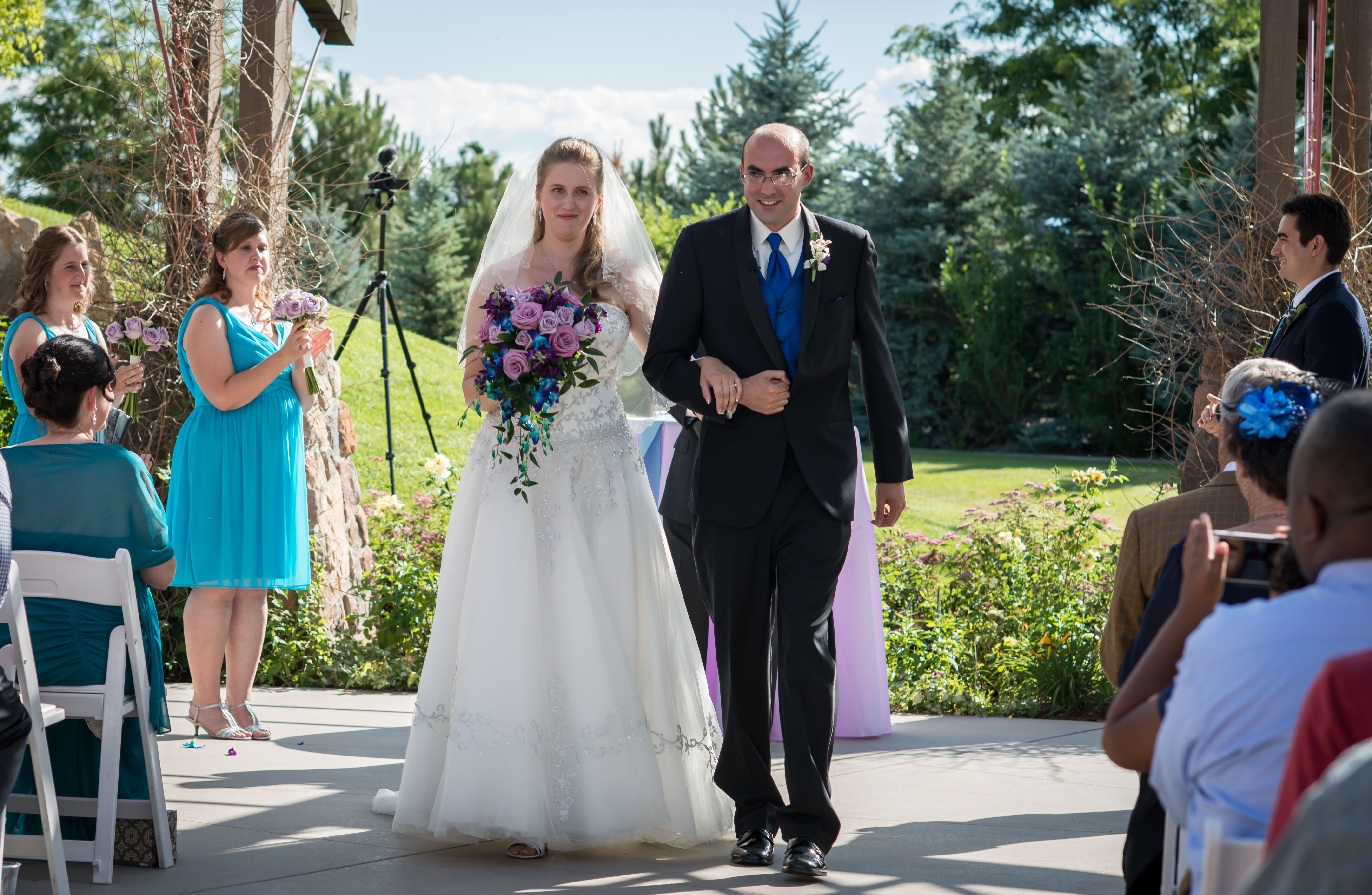 A Purple and Blue Wedding at Brookside Gardens in Berthoud, Colorado