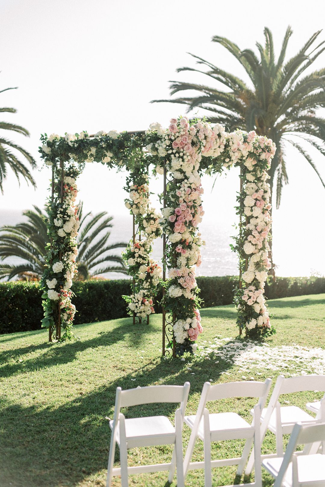 Bel-Air Bay Club oceanfront ceremony setting in Los Angeles