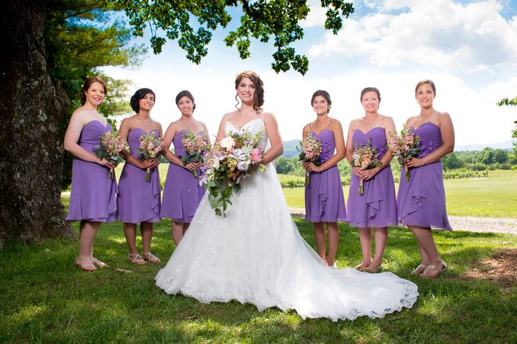 Purple Allure Chiffon Bridesmaid Dresses