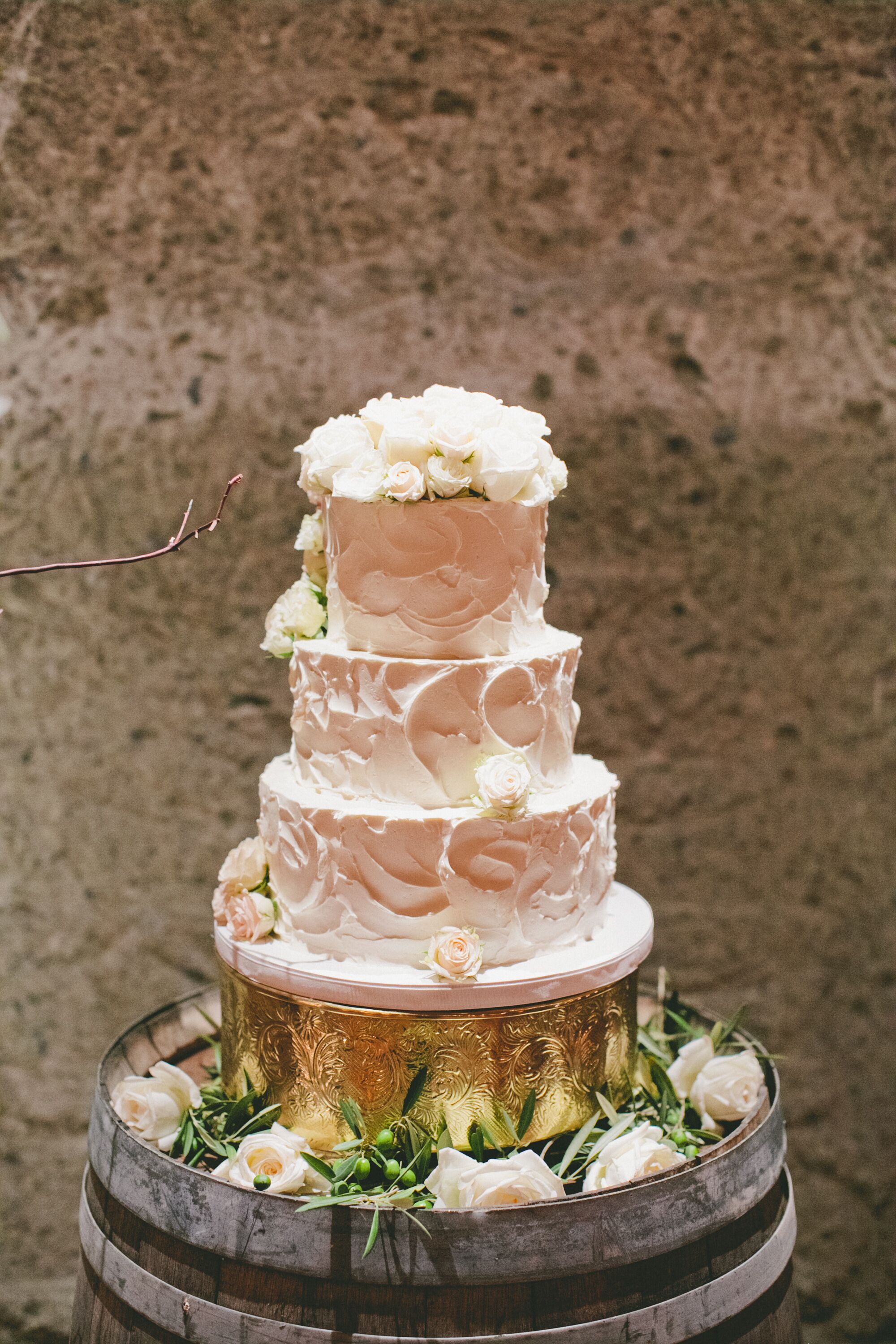 Romantic, Rustic Wedding Cake