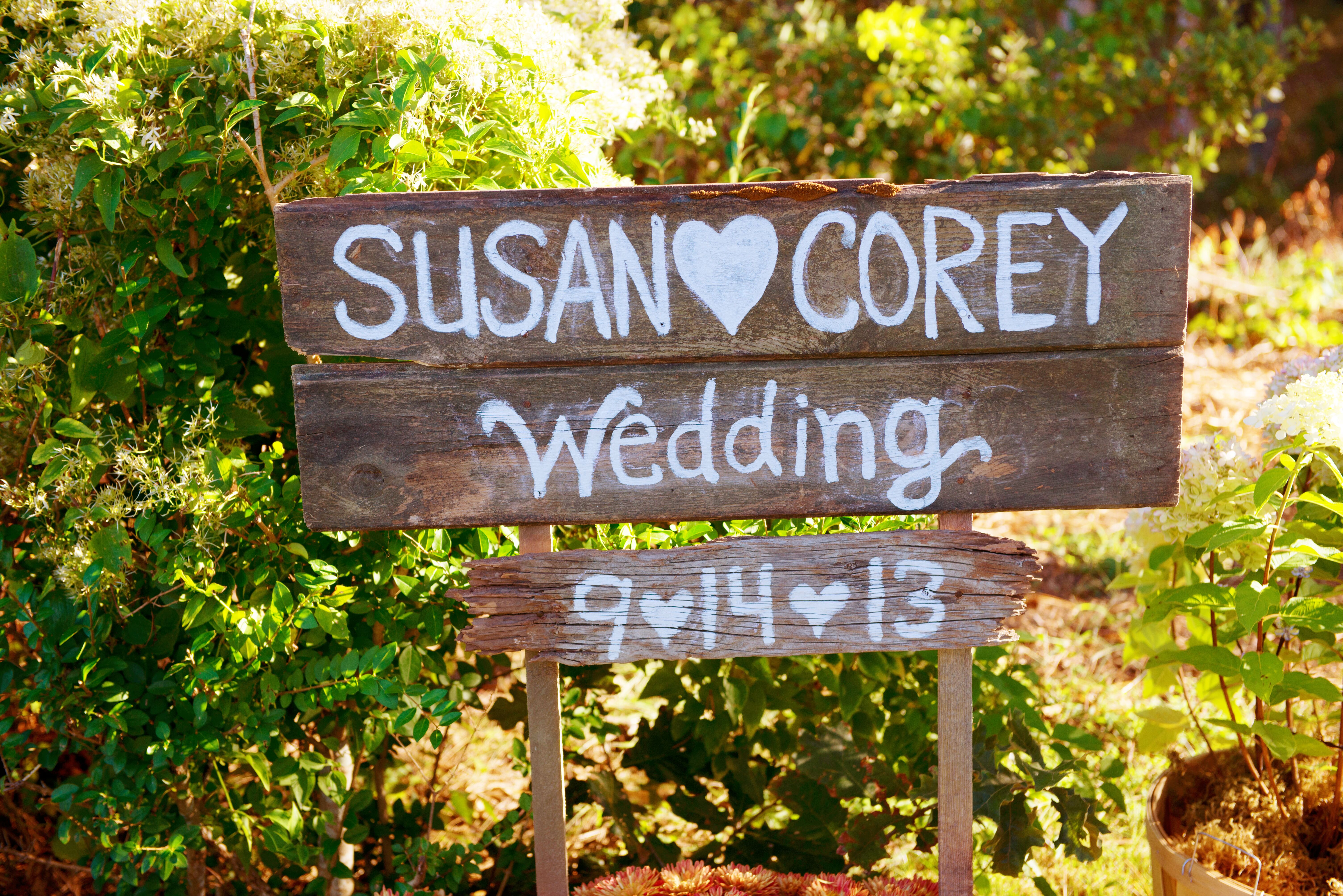 Diy Rustic Wooden Wedding Sign