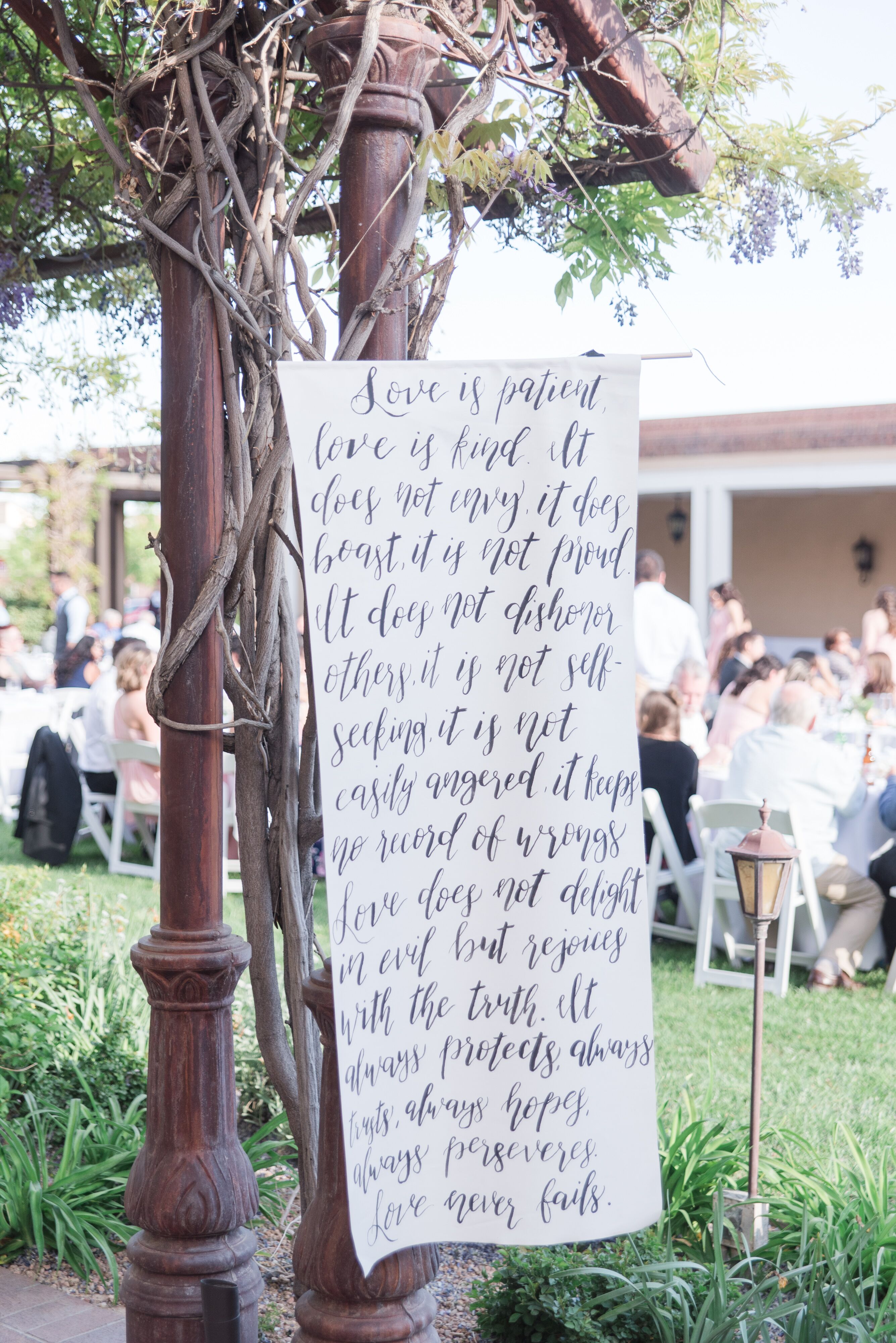 Hand-Lettered Reception Banner