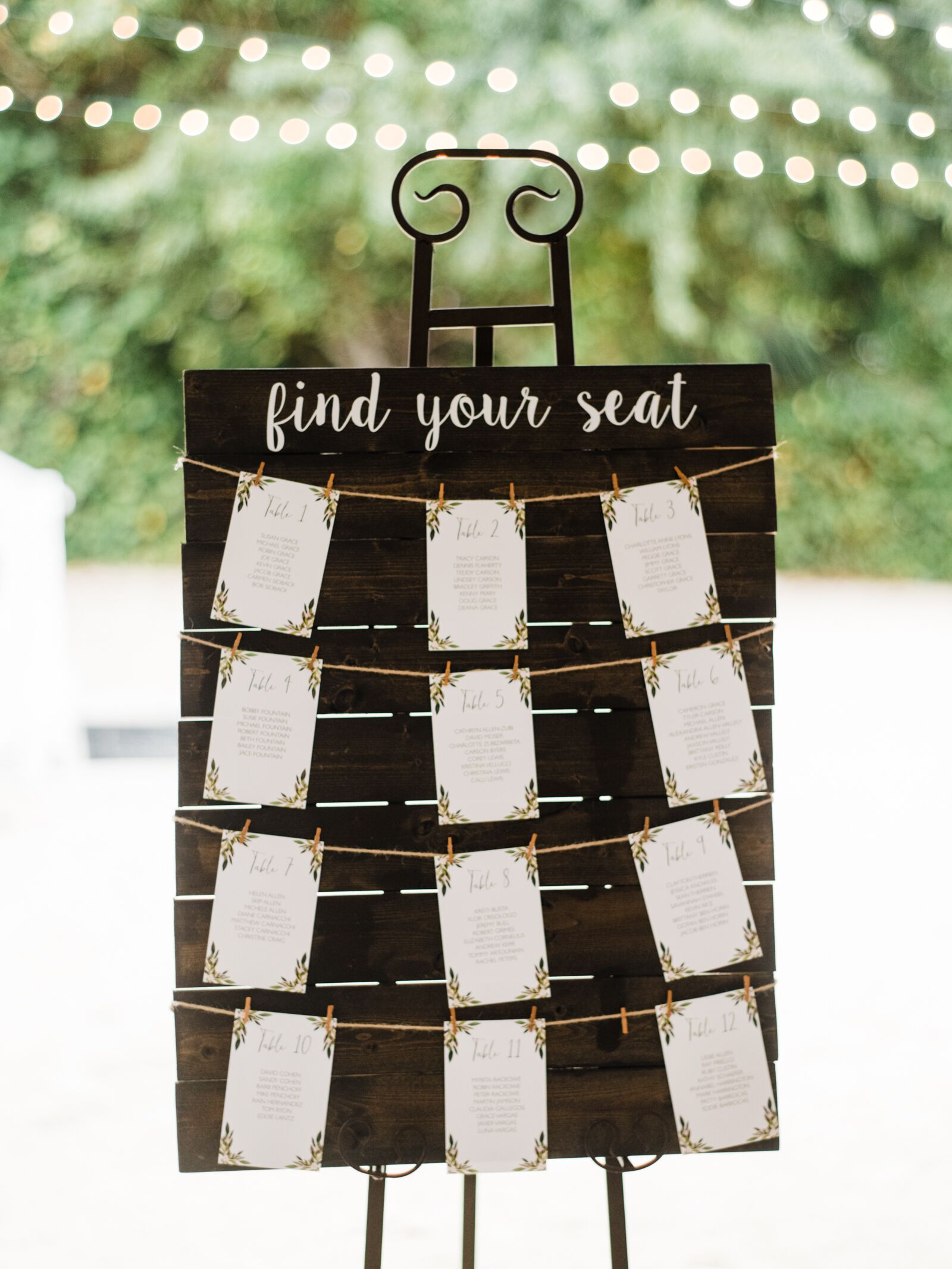 Rustic Seating Chart