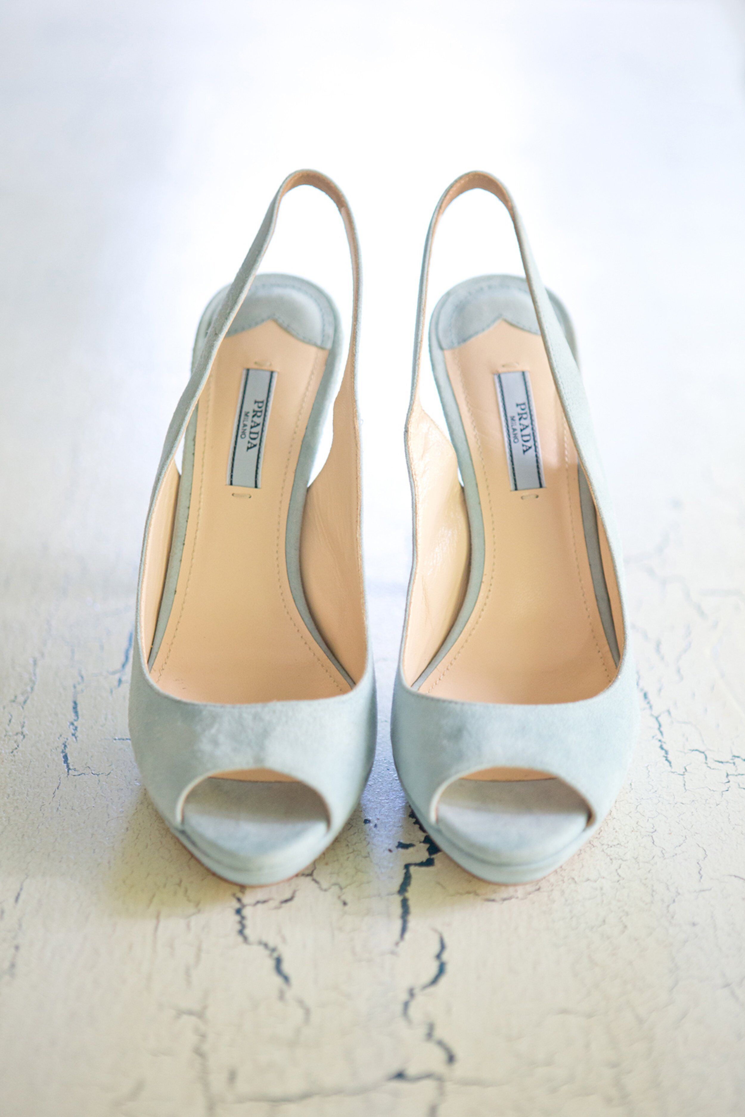Light Blue Prada Bridal Shoes