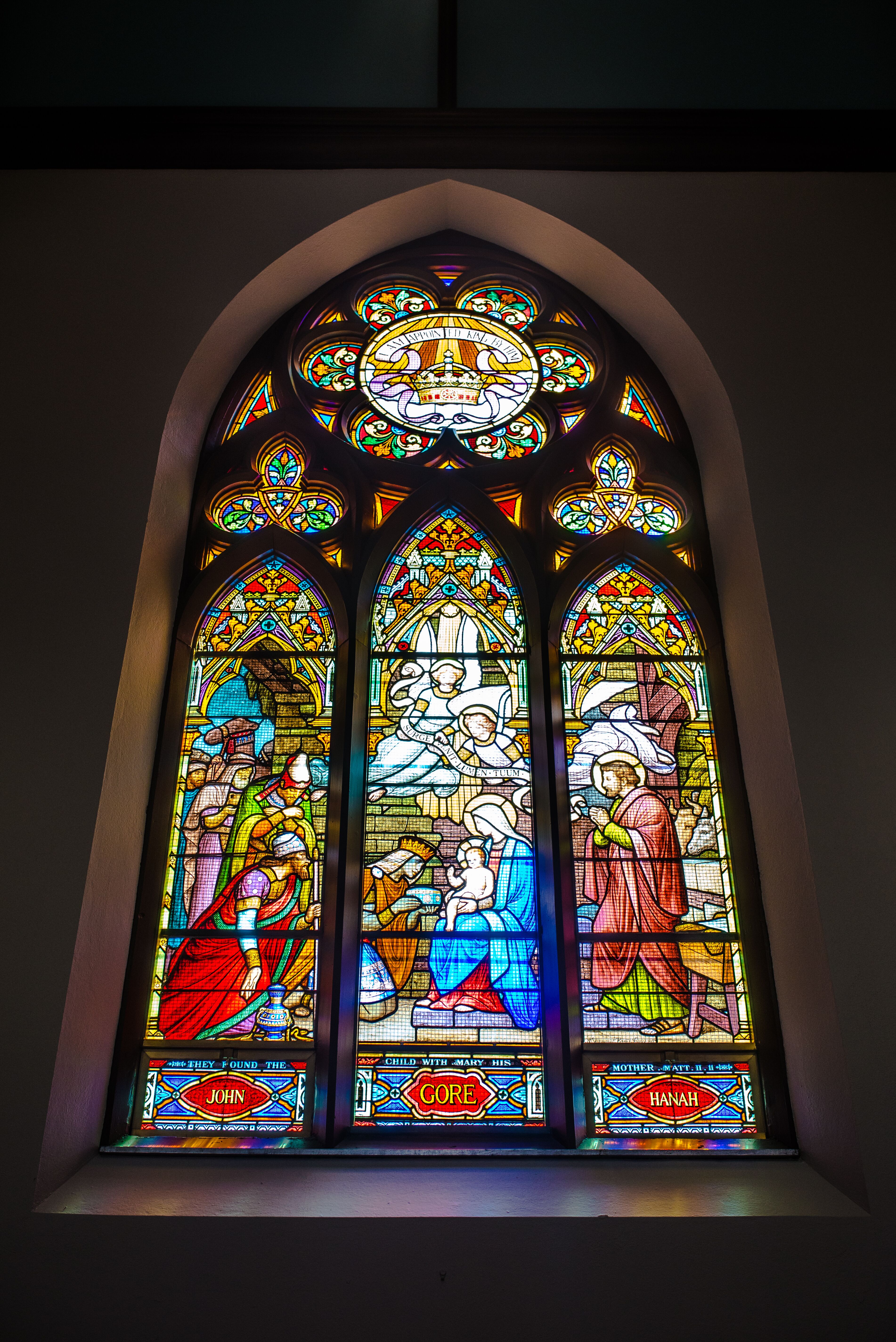 inside church stained glass