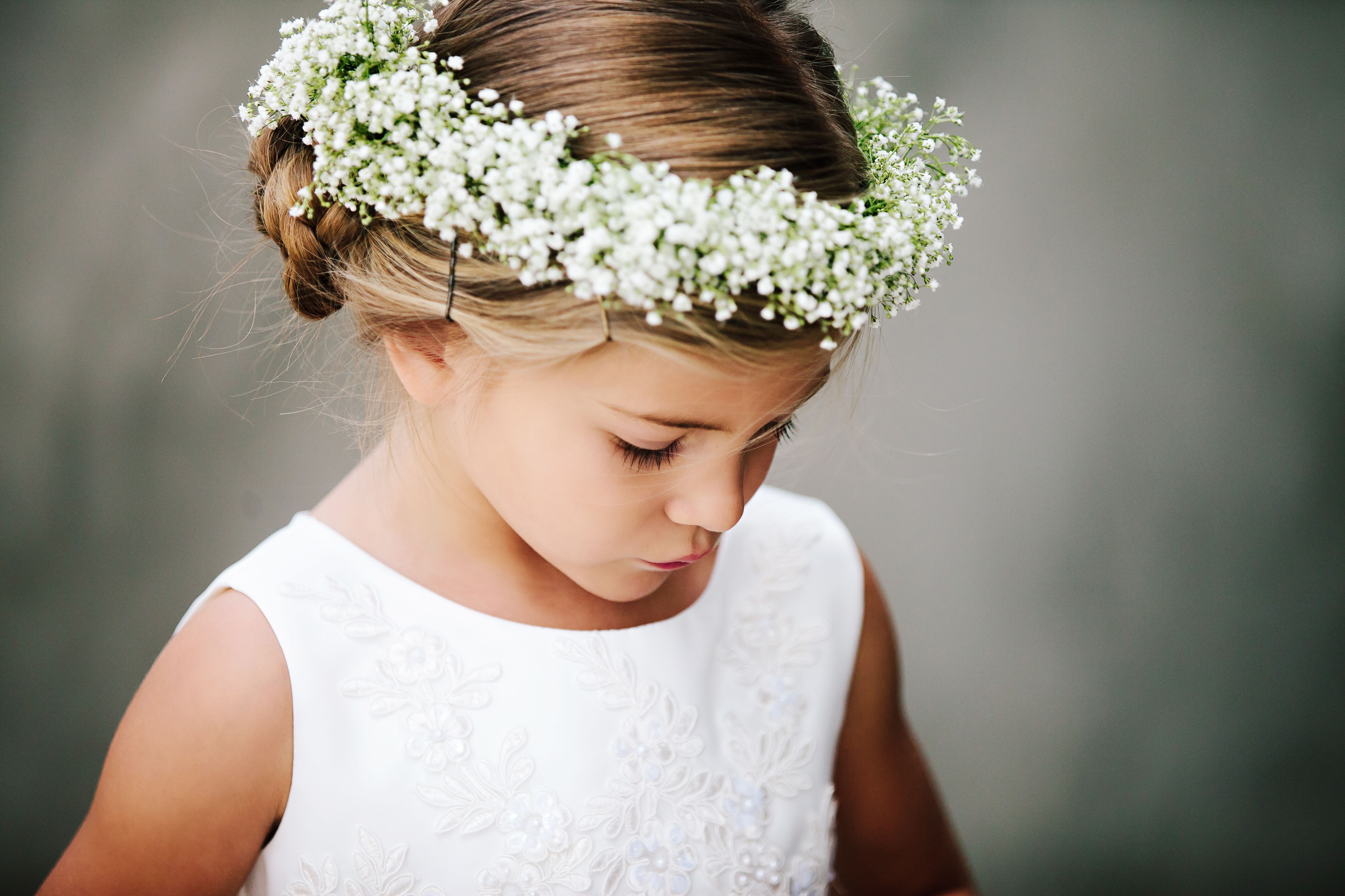 Baby's Breath Flower Girl Crown