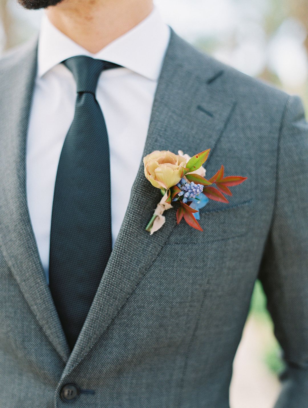 Colorful Boutonniere for Wedding in Coachella, California