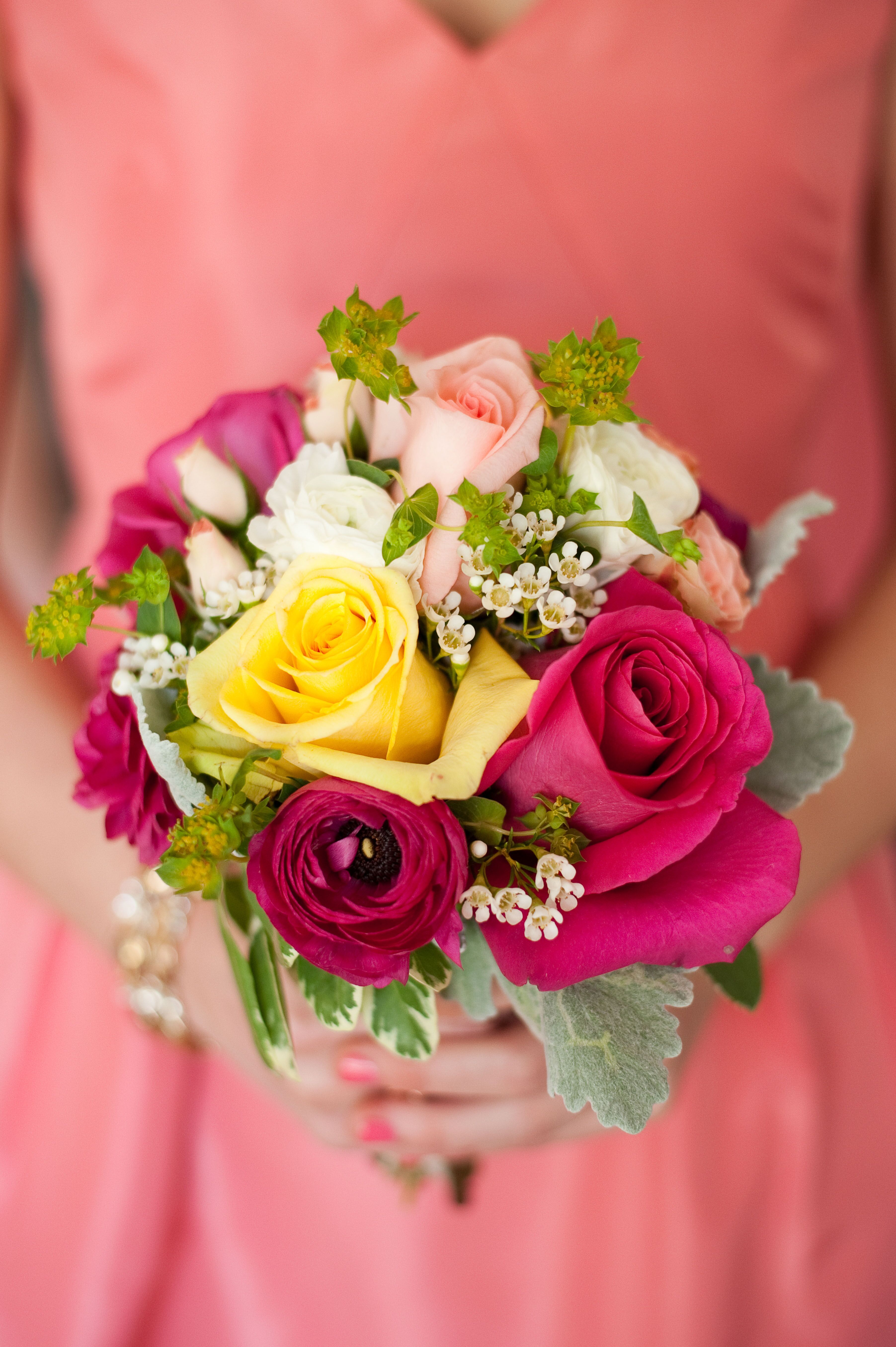 Pink and Yellow Rose Bouquet