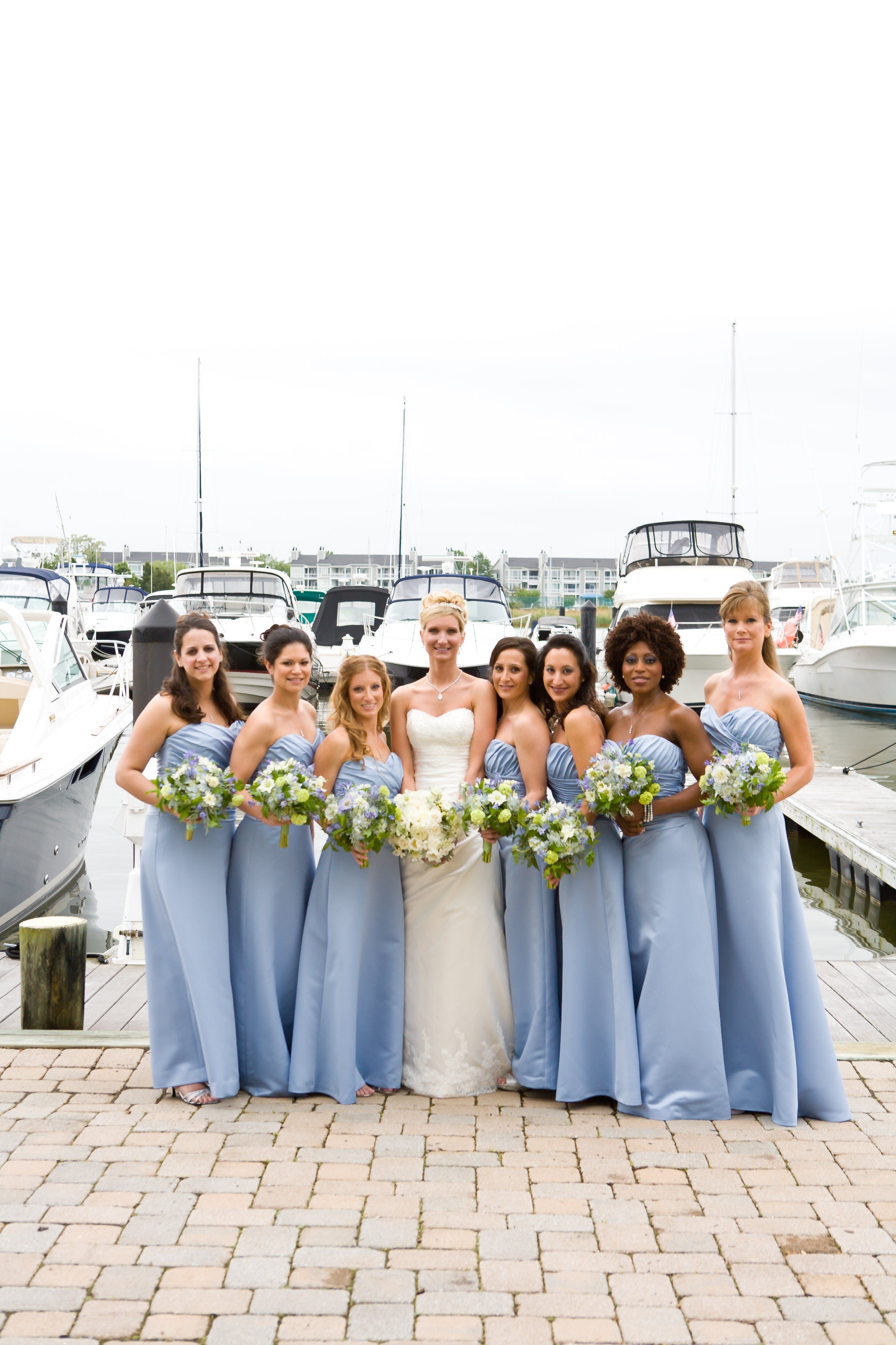 Cornflower blue 2025 bridesmaid dresses