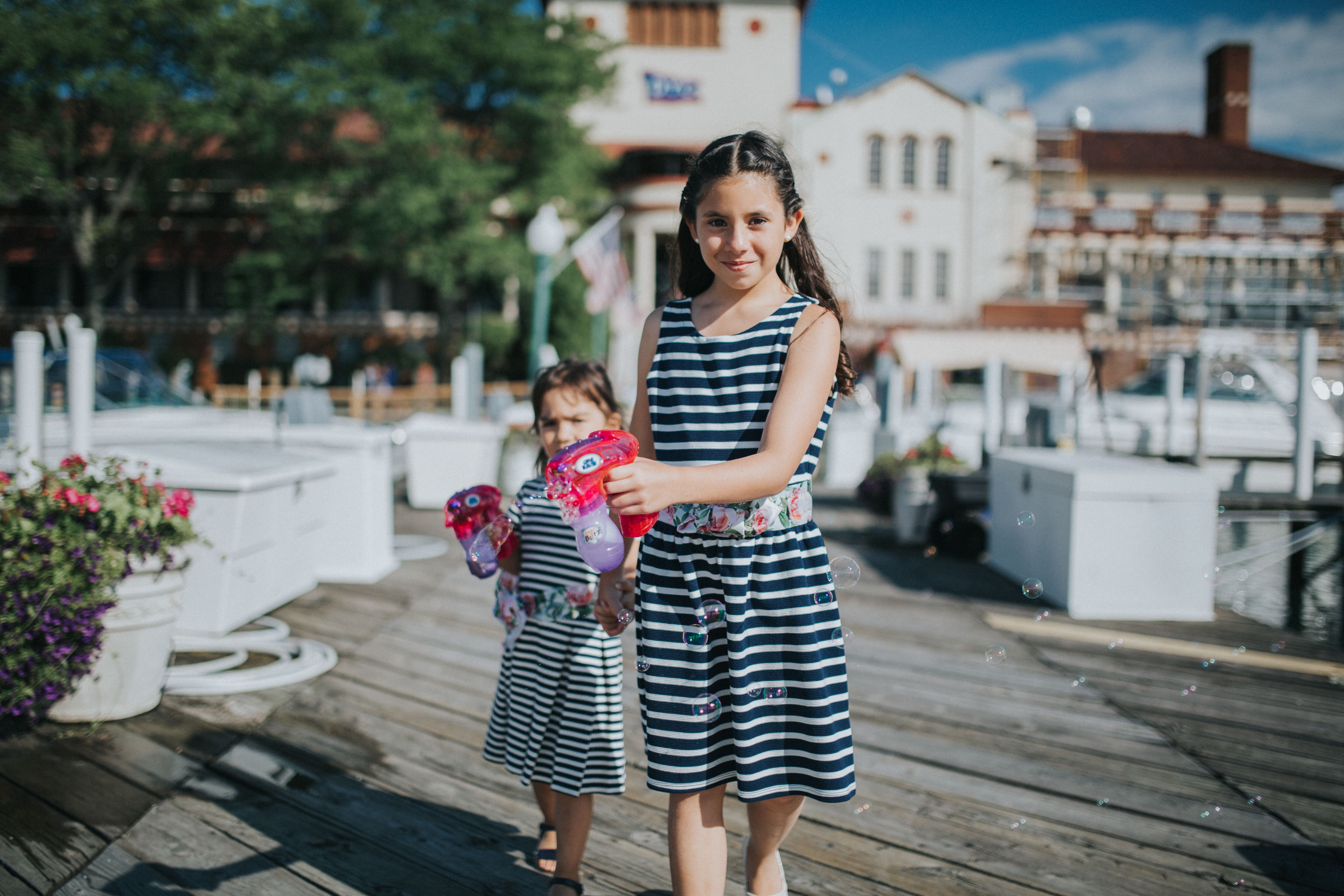 nautical flower girl dress