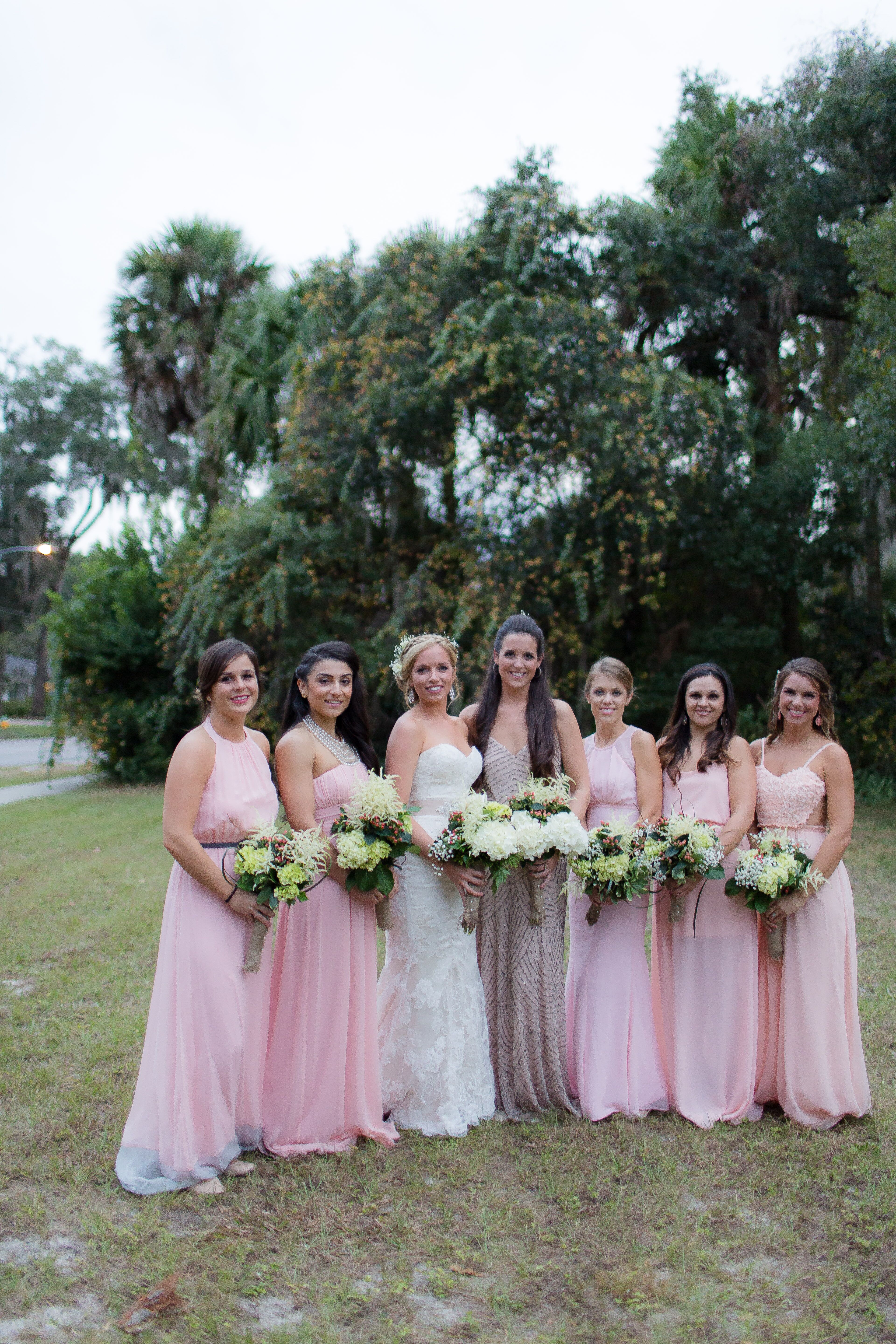 Different Style Pink Bridesmaid Dresses