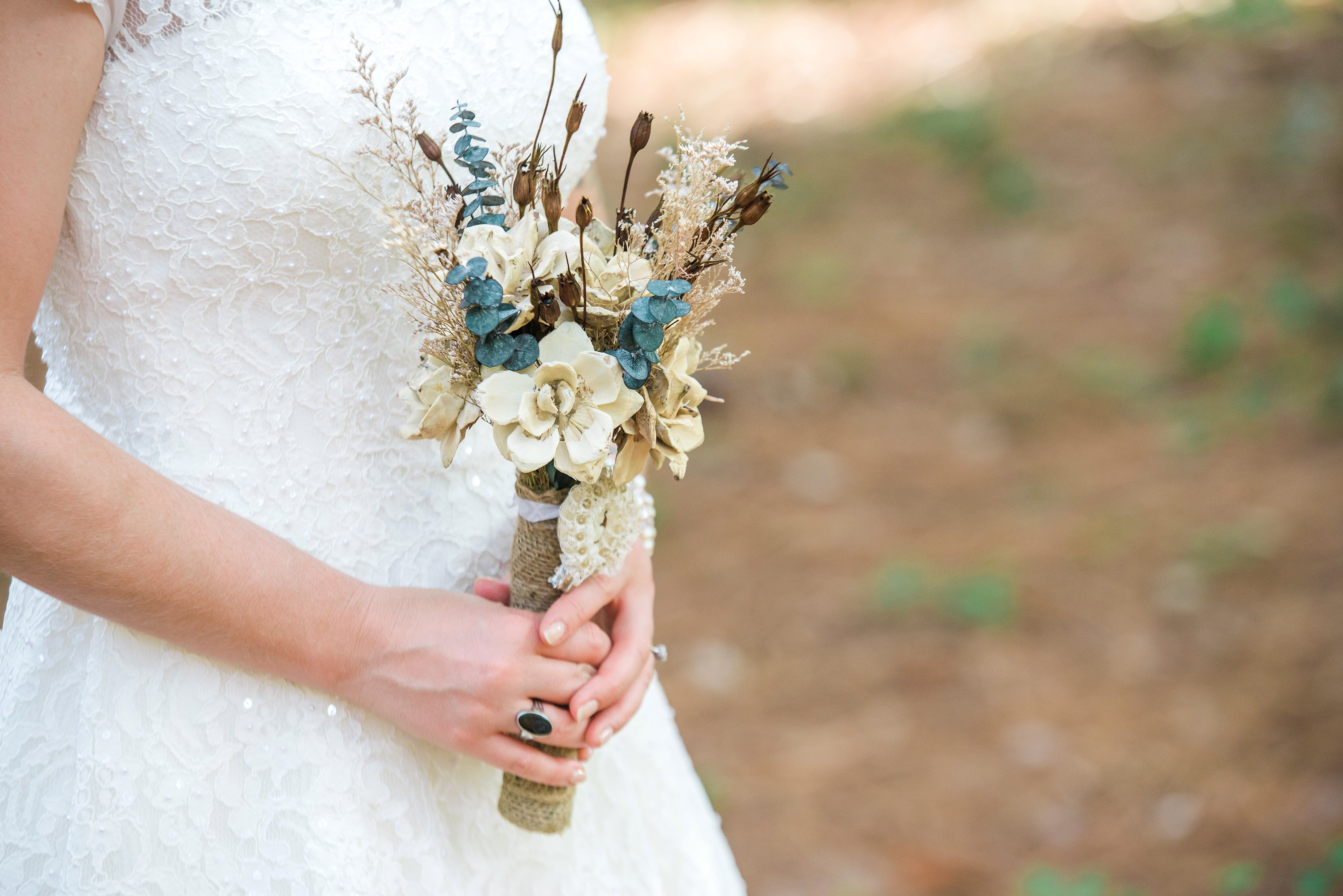 DIY Dried Flower Bridal Bouquet